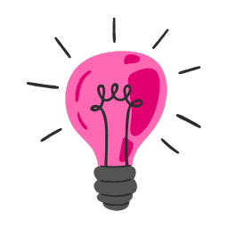 a pink lightbulb